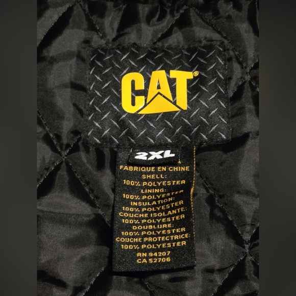 CAT Caterpillar Men’s Size 2XL Bedrock Winter Black Jacket EUC - Picture 12 of 12
